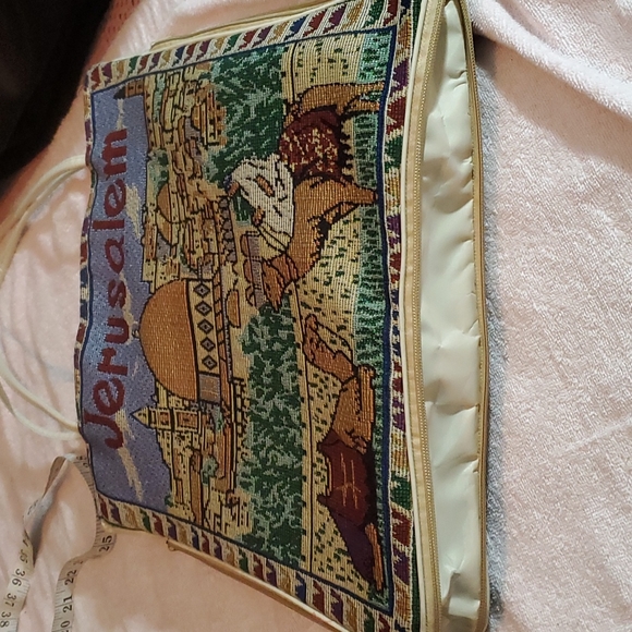 Jerusalem Camel Tapestry Tote Bag w/Bottom Zipper Extension-Dual Design - Picture 5 of 14
